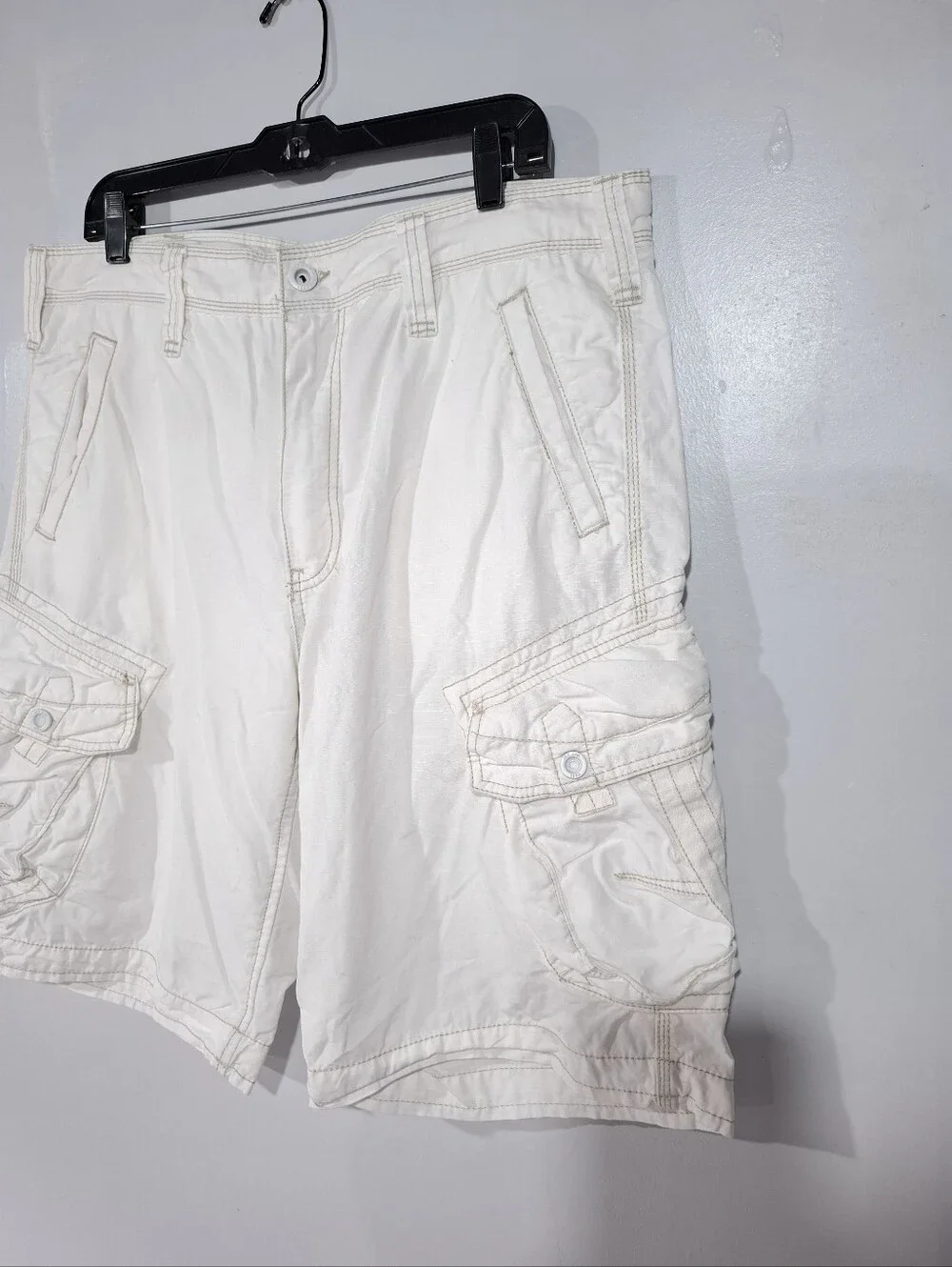 Jet Lag Cargo Shorts Camp Rugged Withe / Cream Utility Baggy Mens Size 36